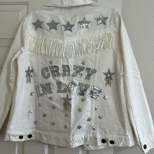 Bridal white denim jacket